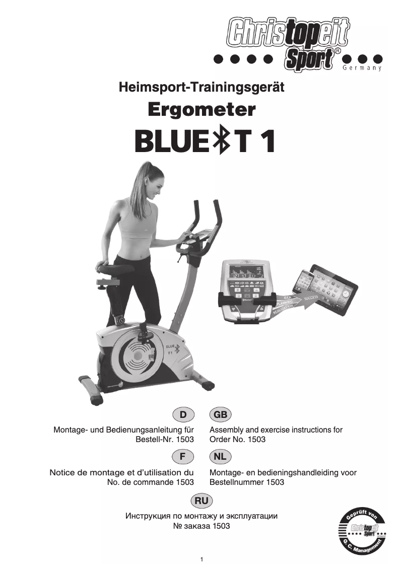 Page 1 de la notice Manuel utilisateur Christopeit Blue T1