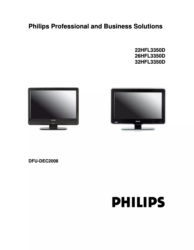 Page n°1 - Manuel utilisateur Philips 22HFL3350D