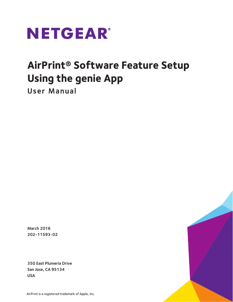 Page n°1 - Manuel utilisateur Netgear AirPrint