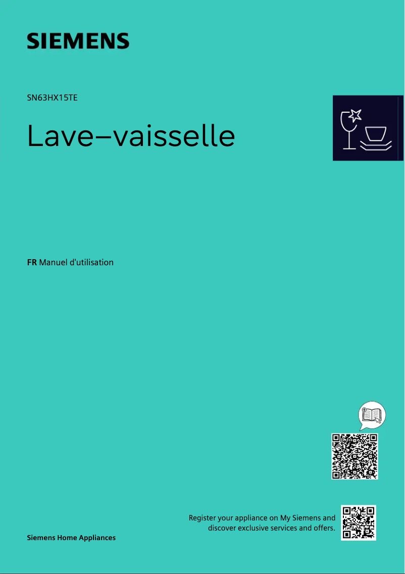 Page n°1 - Manuel utilisateur Siemens SN63HX15TE