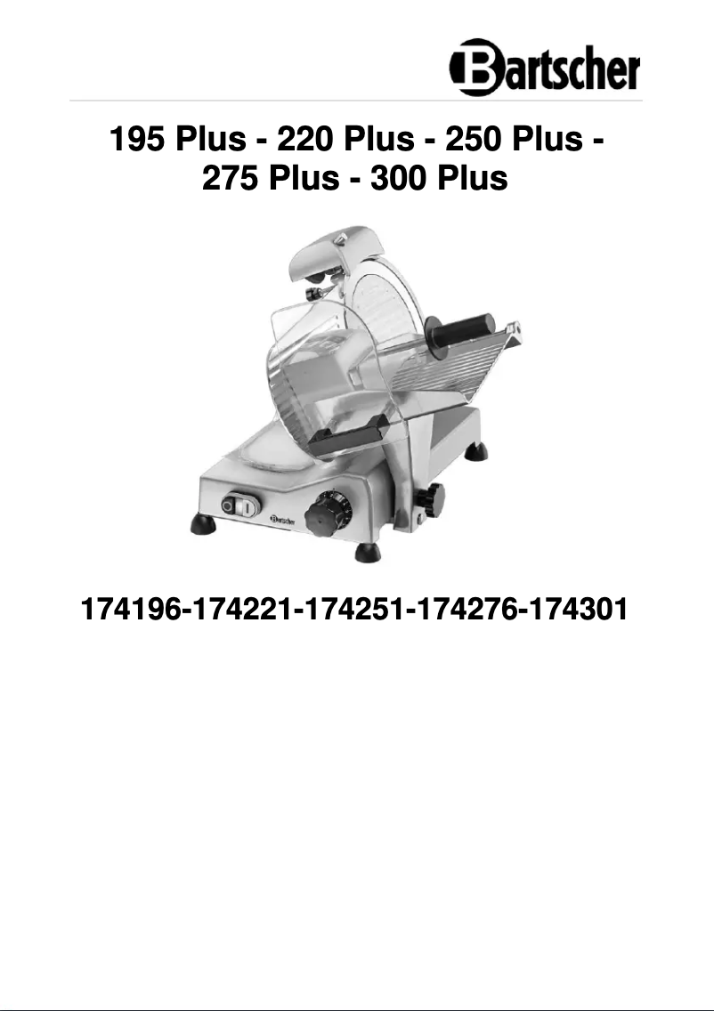 Page n°1 - Manuel utilisateur Bartscher 174251