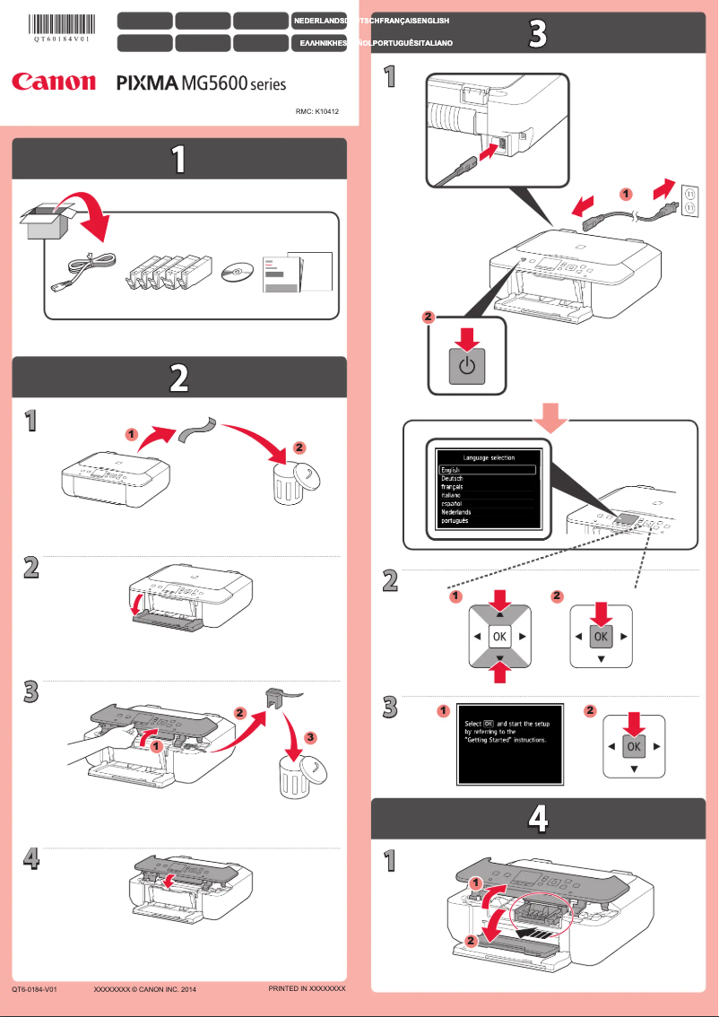 Image de la première page du manuel de l'appareil Pixma MG5655