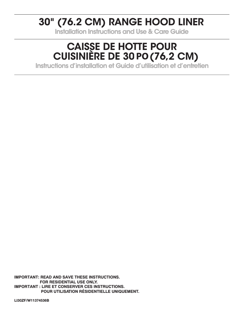 Page 1 de la notice Manuel utilisateur JennAir UVL5430JSS