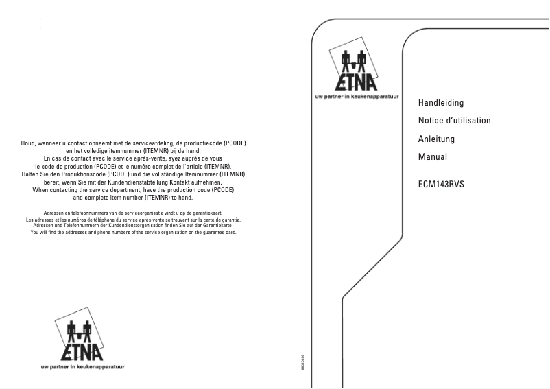 Imagen de la primera página del manual del dispositivo ECM143