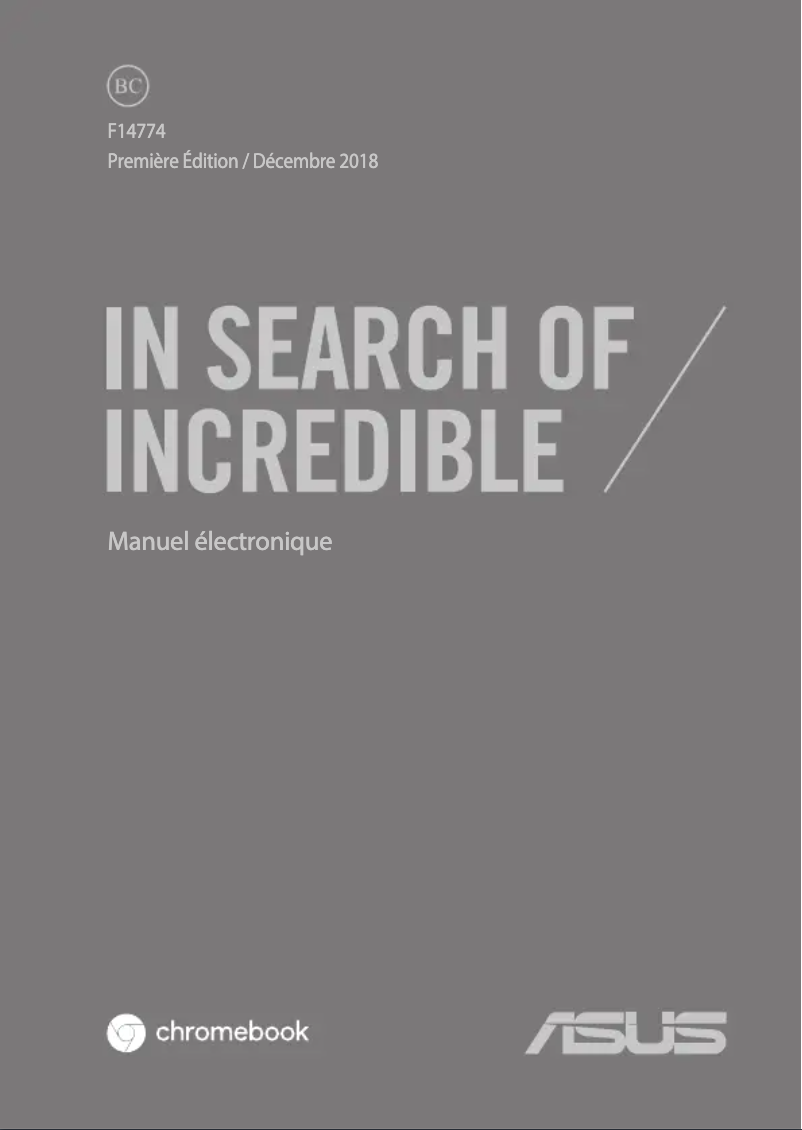 Page 1 de la notice Manuel utilisateur Asus Chromebook C403