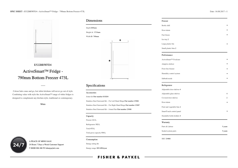 Image de la première page du manuel de l'appareil E522BRWFD4