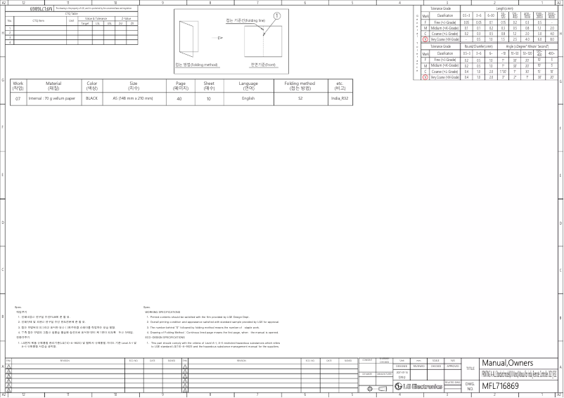 Page 1 de la notice Manuel utilisateur LG MSNQ18UVYA
