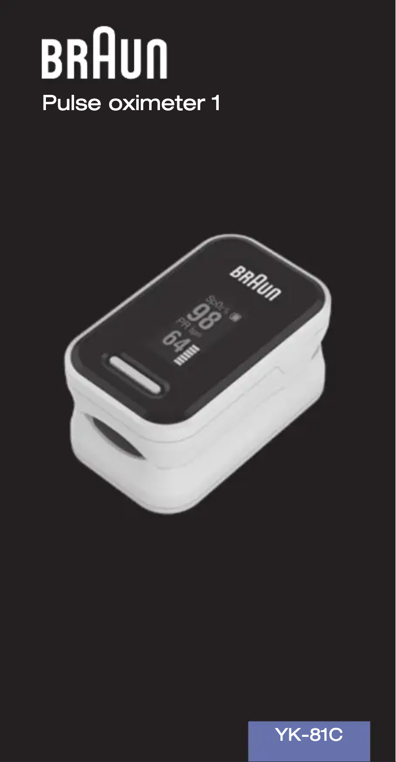Página 1 del manual Manual de usuario Braun Pulse Oximeter YK-81C