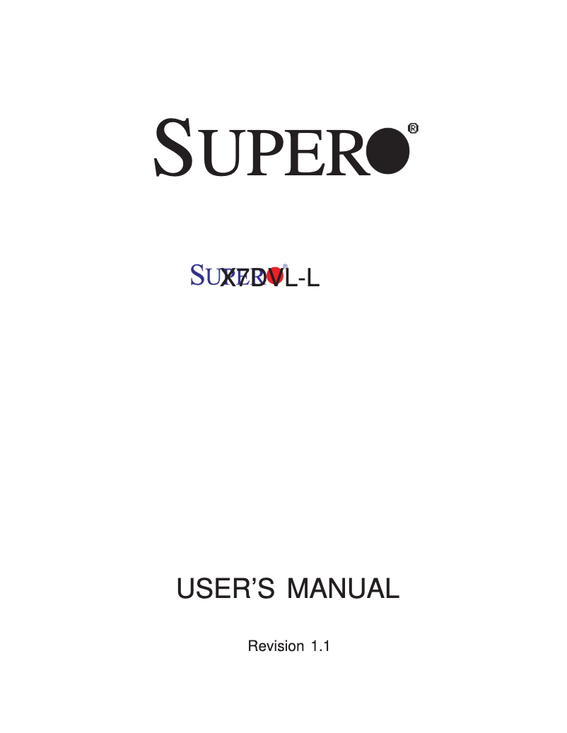 Image de la première page du manuel de l'appareil MBD-X7DVL-L-B