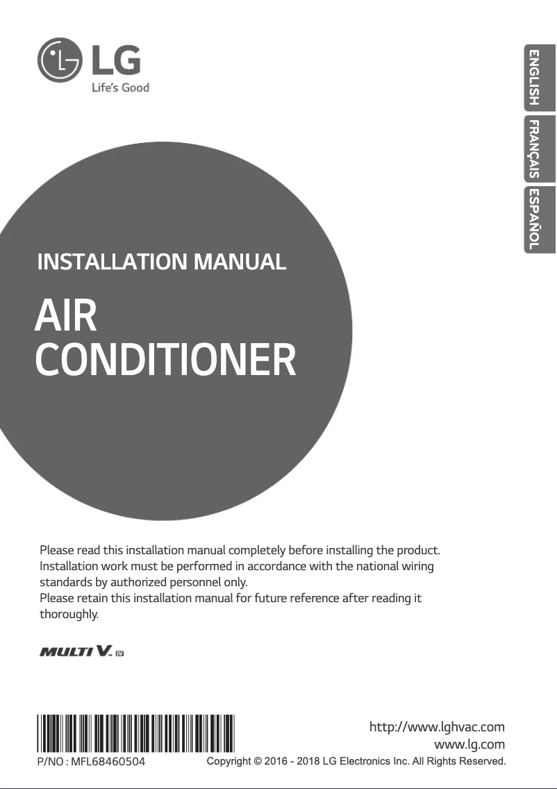 Page n°1 - Manuel utilisateur LG ARUB121BTE4