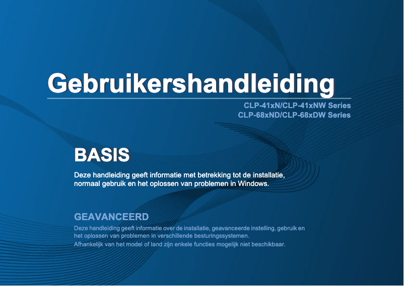 Page 1 de la notice Manuel utilisateur Samsung CLP-415N