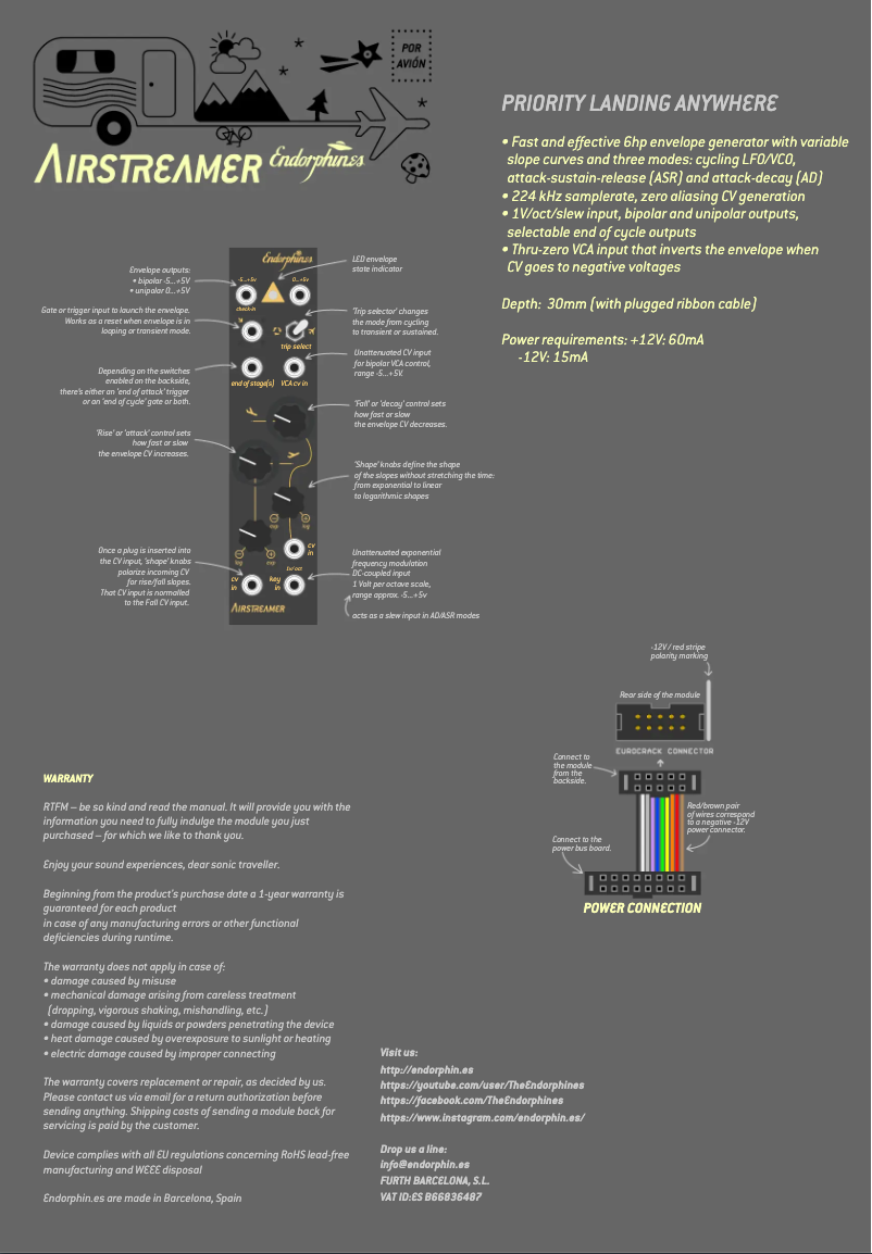 Image de la première page du manuel de l'appareil Airstreamer