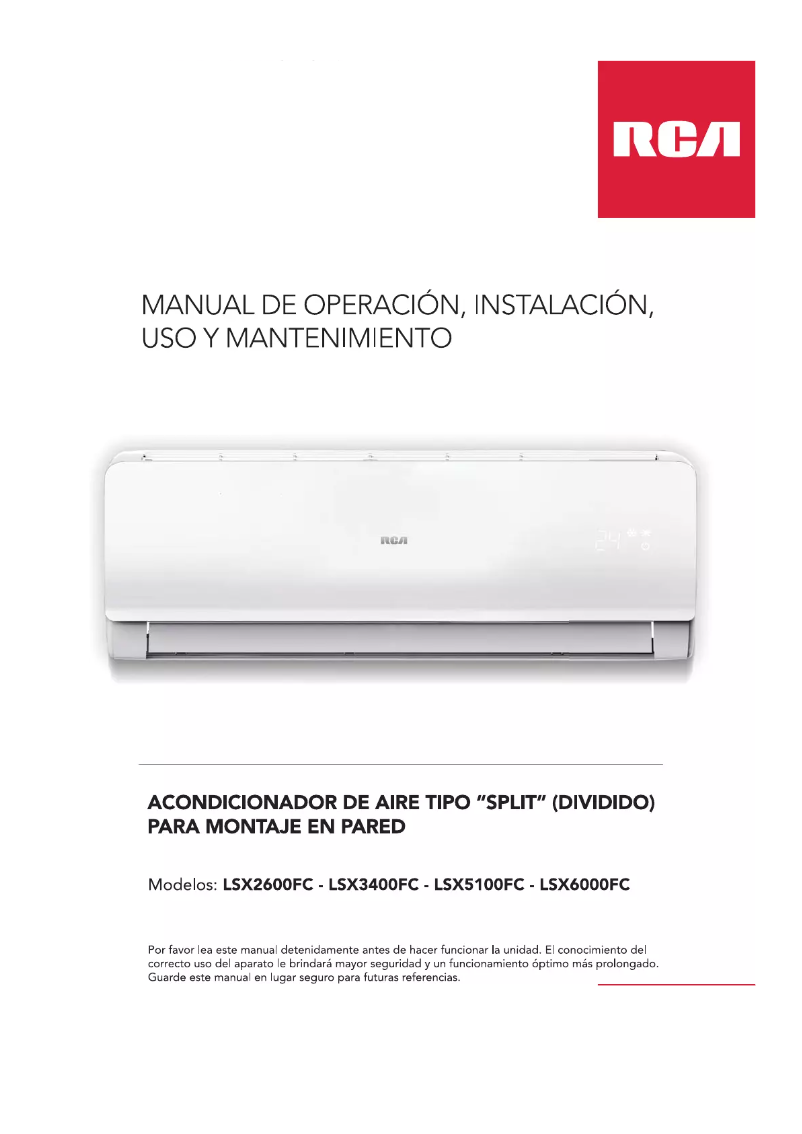 Image de la première page du manuel de l'appareil LSX5100FC