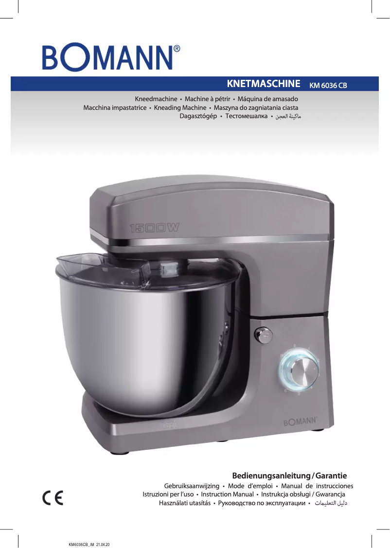 Page n°1 - Manuel utilisateur Bomann KM 6036 CB