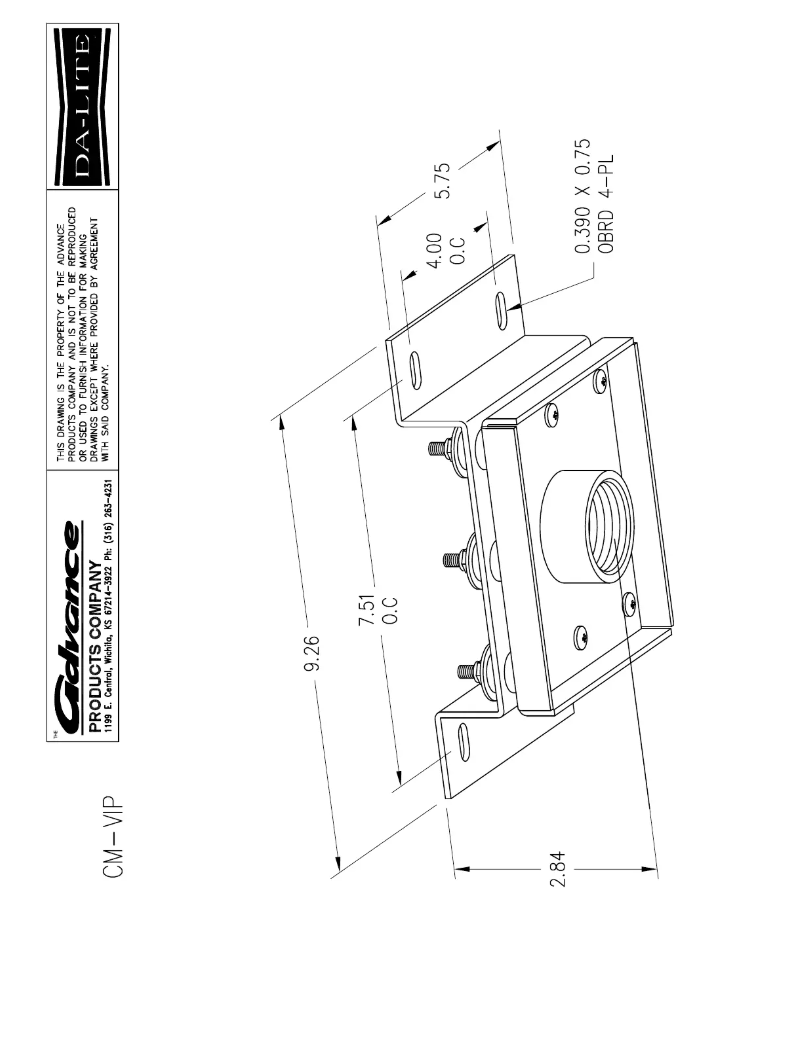 Página 1 del manual Manual de usuario Da-Lite CM-VIP