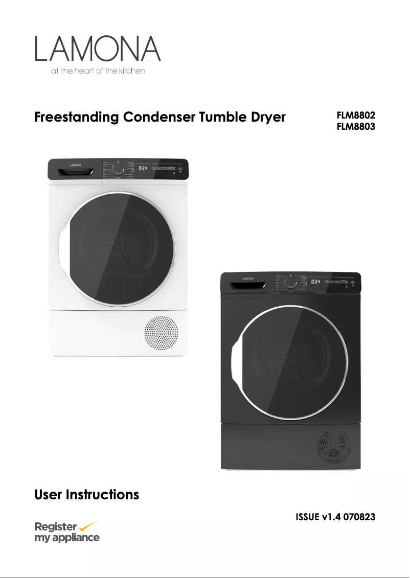 Imagen de la primera página del manual del dispositivo FLM8803