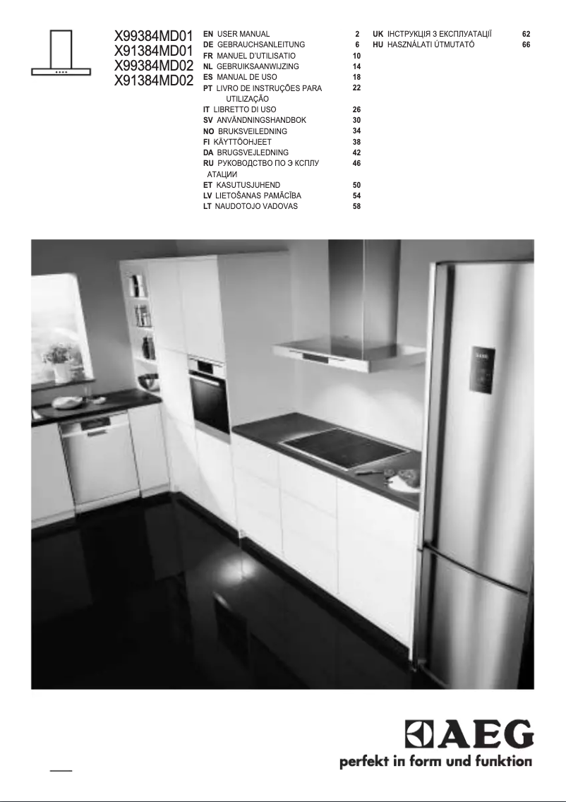 Page n°1 - Manuel utilisateur AEG X91384MD02