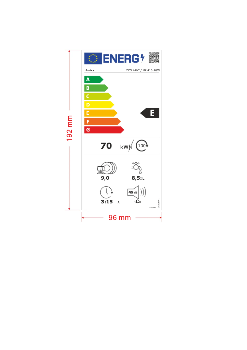 Page 1 of the manual User Manual Amica ZZG446C