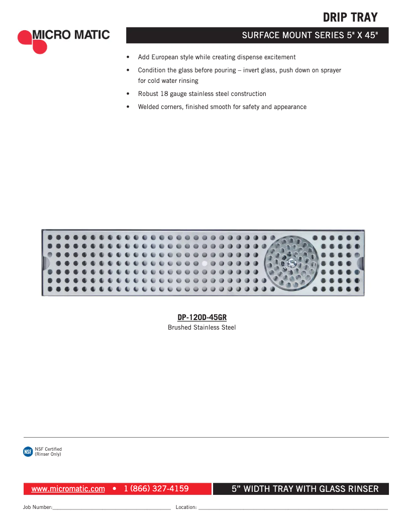 Page 1 de la notice Manuel utilisateur Micro Matic DP-120D-45GR