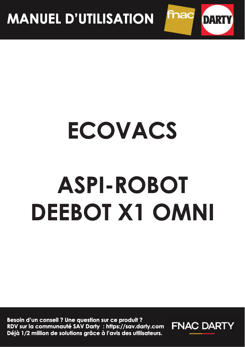 Image de la première page du manuel de l'appareil Deebot X1 Omni