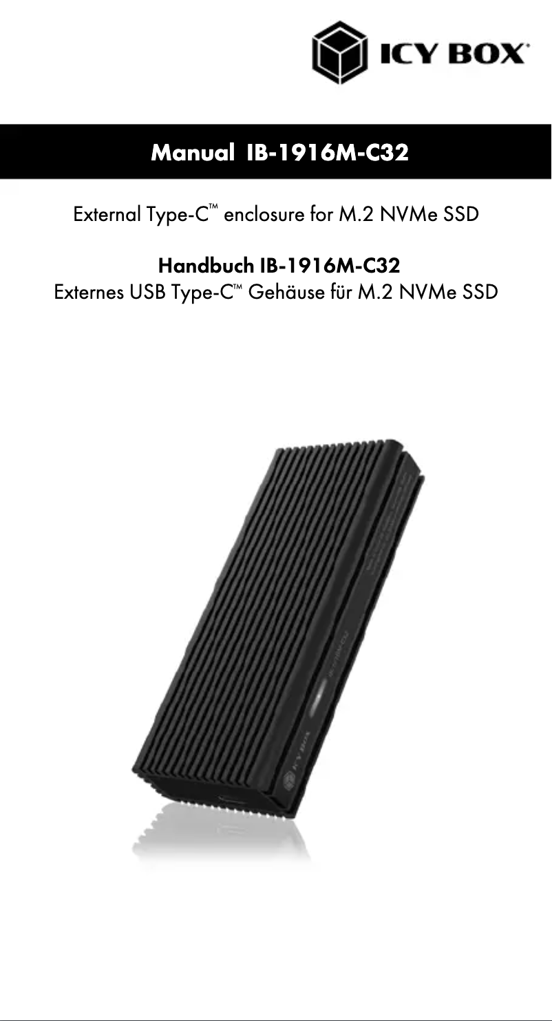 Page n°1 - Mode d'emploi Icy Box IB-1916M-C32