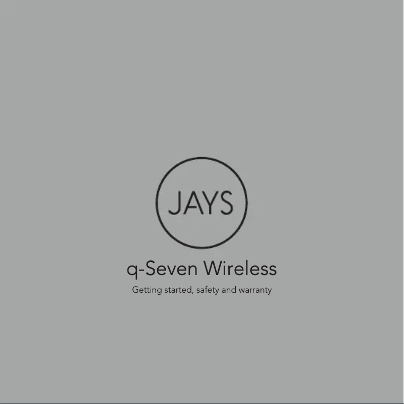 Page n°1 - Manuel utilisateur JAYS q-Seven Wireless