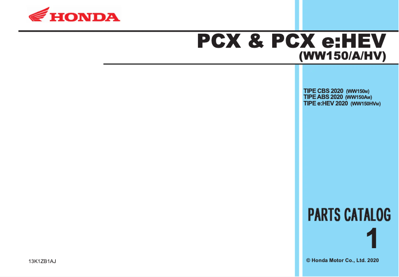 Page n°1 - Manuel utilisateur Honda PCX e:HEV (2021)