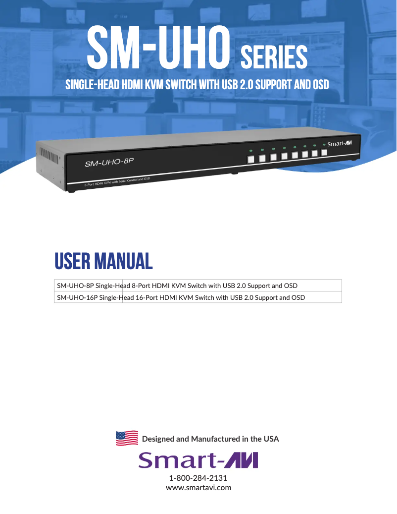 Page n°1 - Manuel utilisateur Smart-AVI SM-UHO-8P