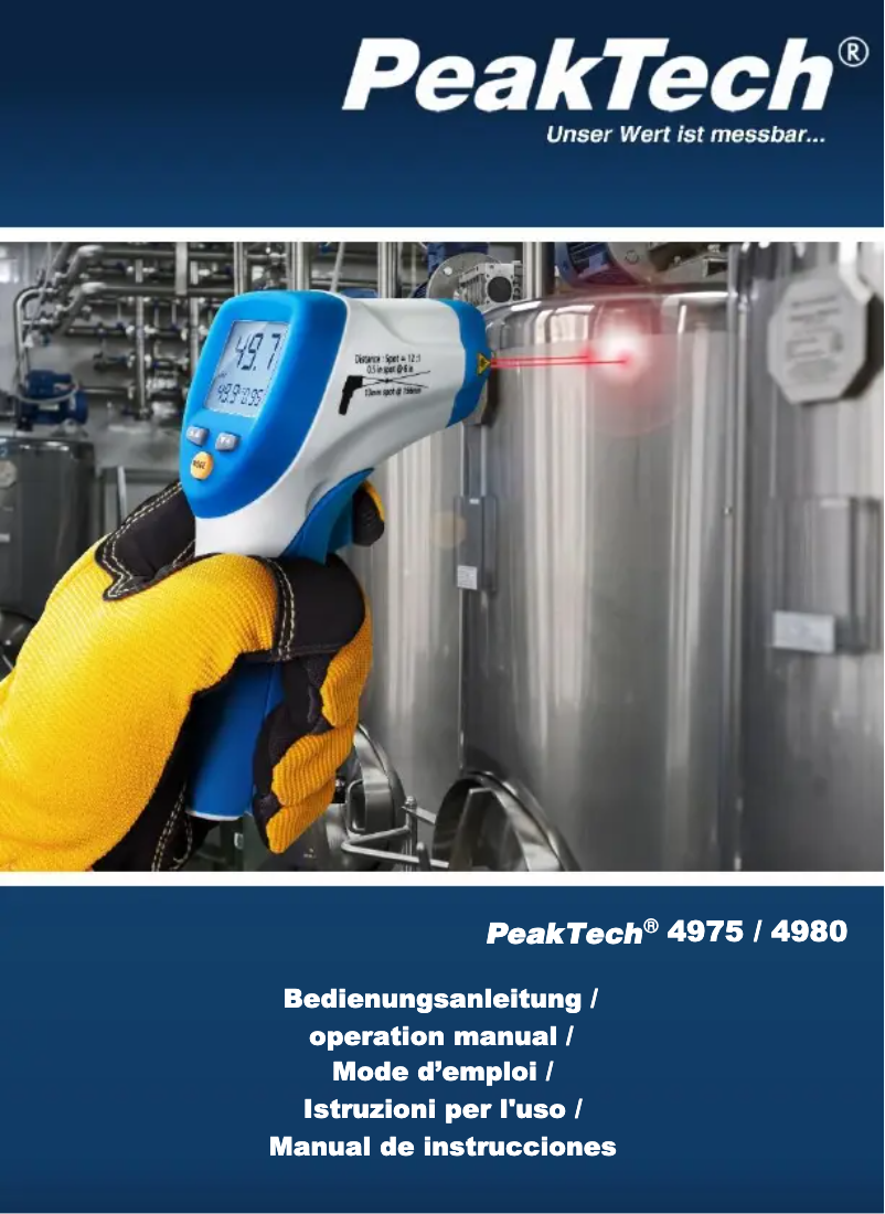 Page n°1 - Manuel utilisateur PeakTech 4975
