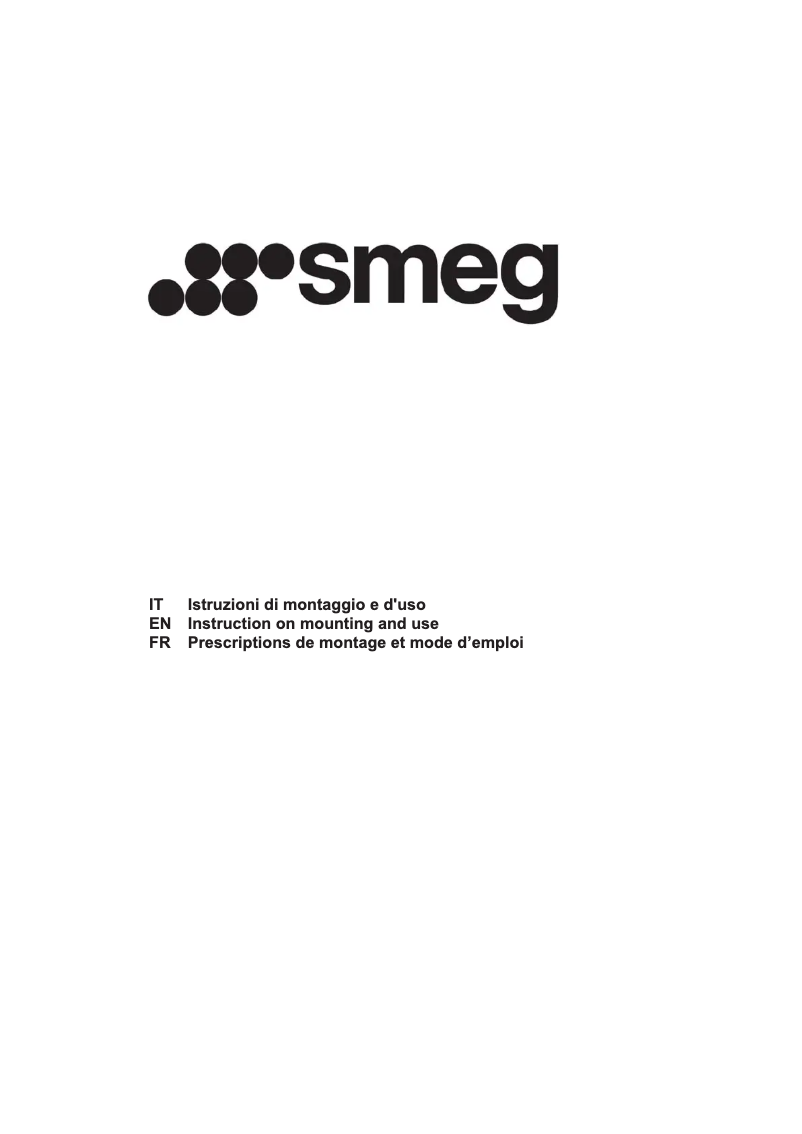 Page n°1 - Manuel utilisateur Smeg KET600CHX