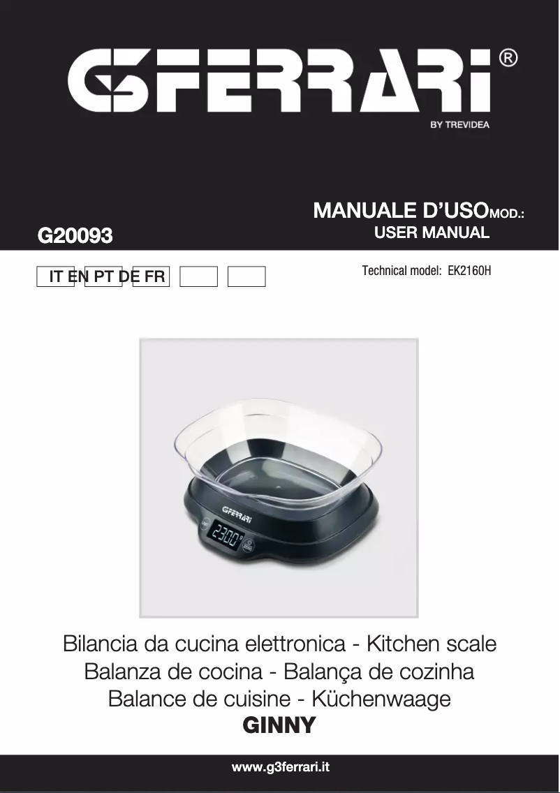 Page n°1 - Manuel utilisateur G3 Ferrari Ginnyv G20093