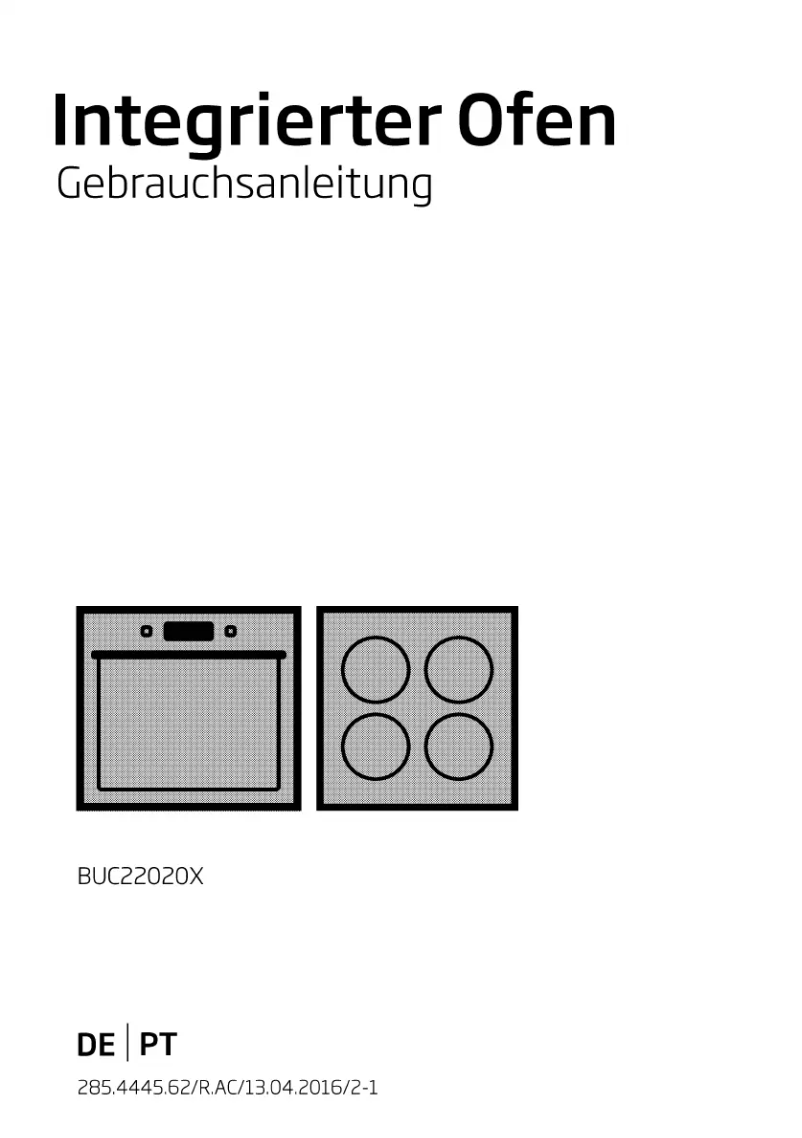 Image de la première page du manuel de l'appareil BUC22020X