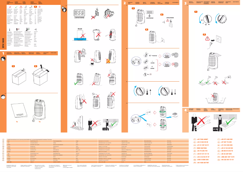 Image de la première page du manuel de l'appareil EFH 1800