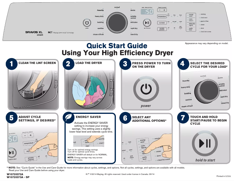 Page 1 de la notice Manuel utilisateur Maytag MGDB835DC