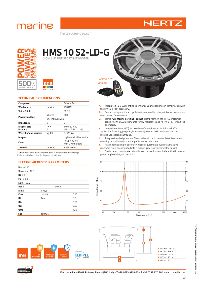 Image de la première page du manuel de l'appareil HMS 10 S2-LD-G