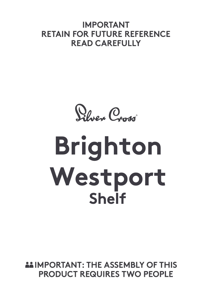 Page 1 de la notice Manuel utilisateur Silver Cross Brighton/Westport Shelf
