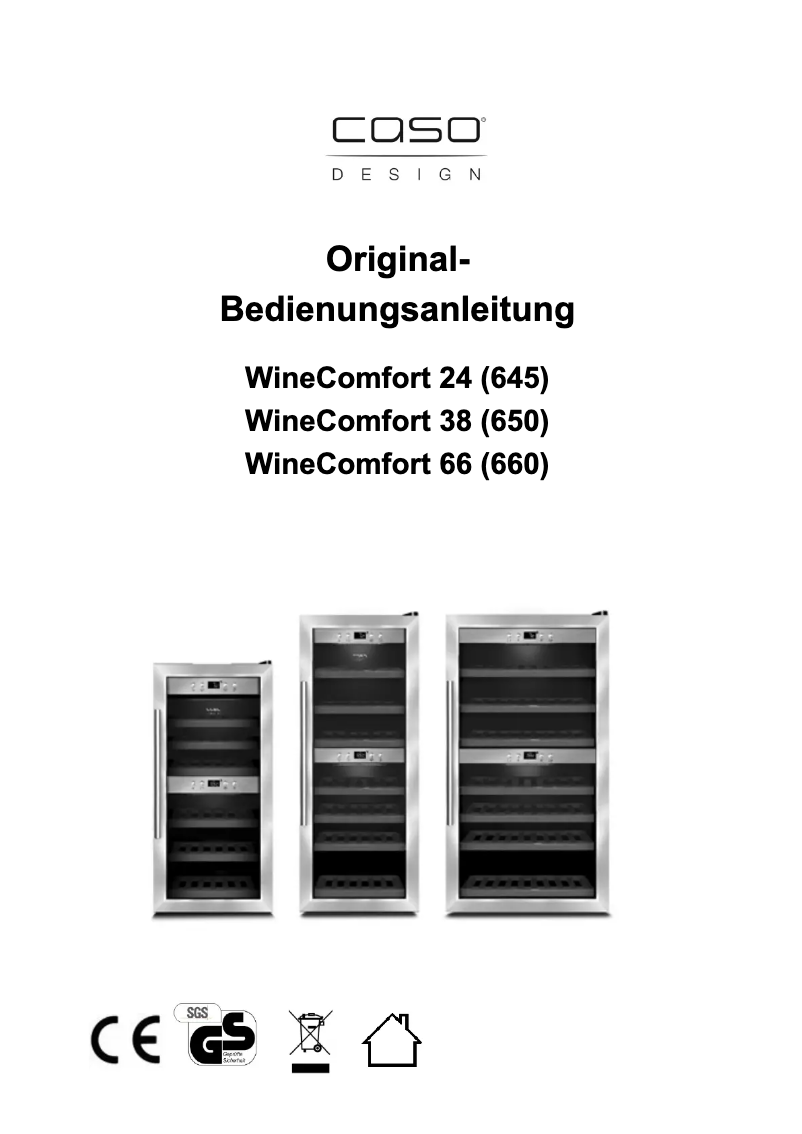 Image de la première page du manuel de l'appareil WineMaster 66