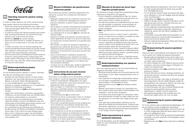 Page n°1 - Manuel utilisateur Mobicool Coca-Cola Classic 14