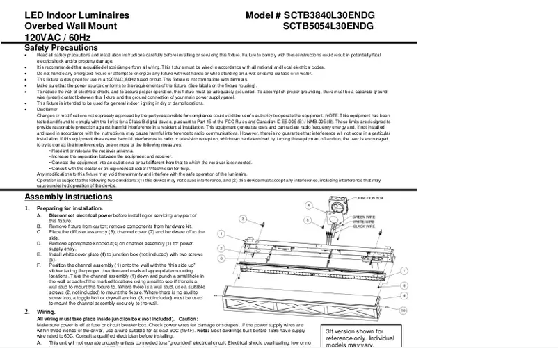 Image de la première page du manuel de l'appareil Scott SCTB3840L30ENDG