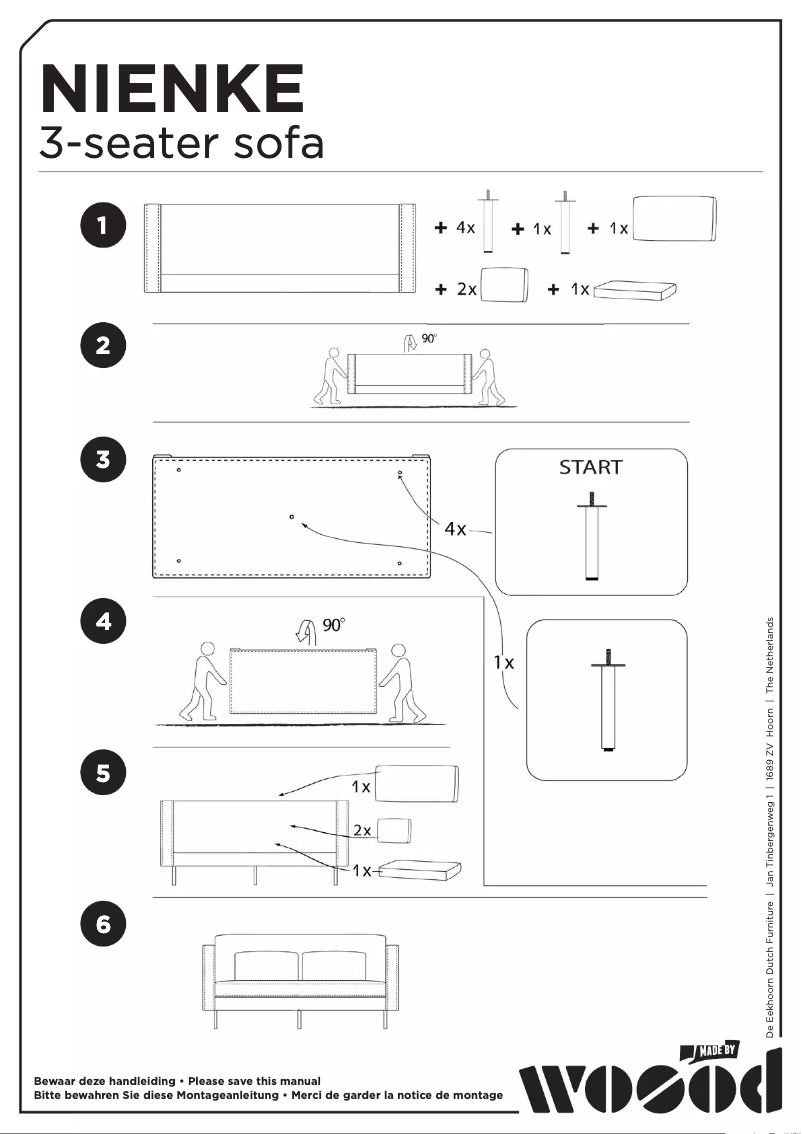 Page 1 de la notice Manuel utilisateur WOOOD Nienke