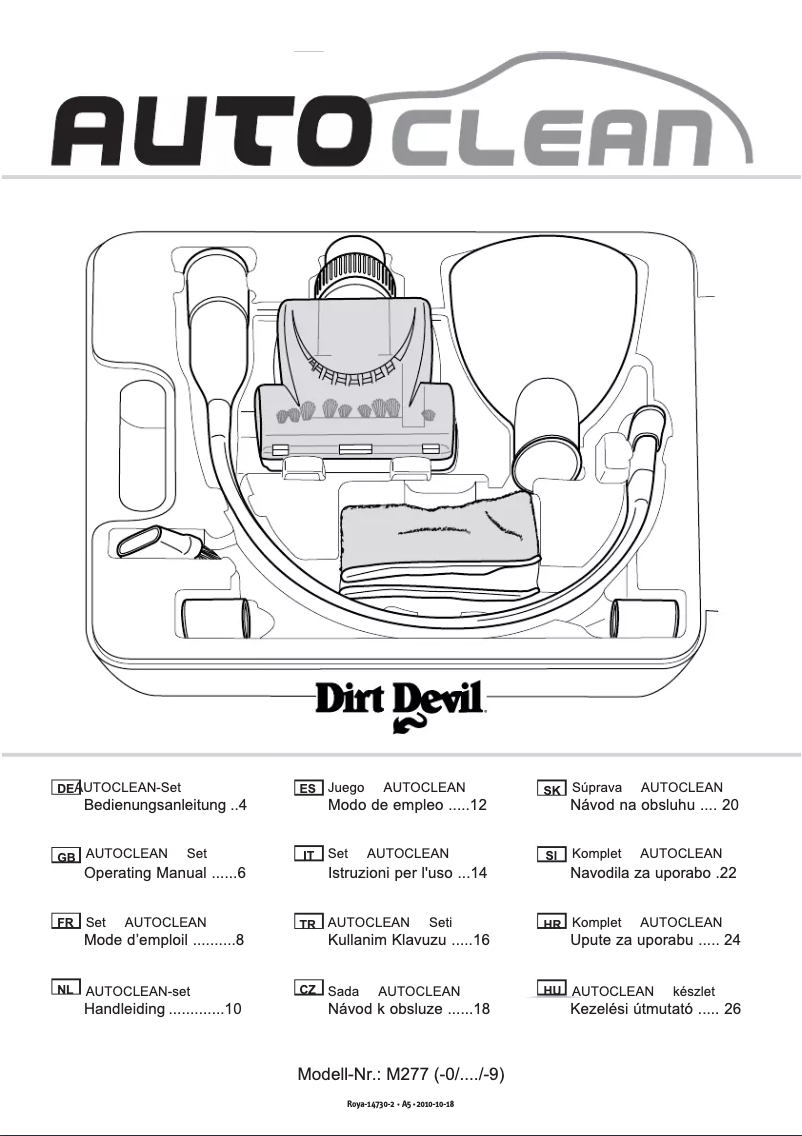 Page n°1 - Manuel utilisateur Dirt Devil M277
