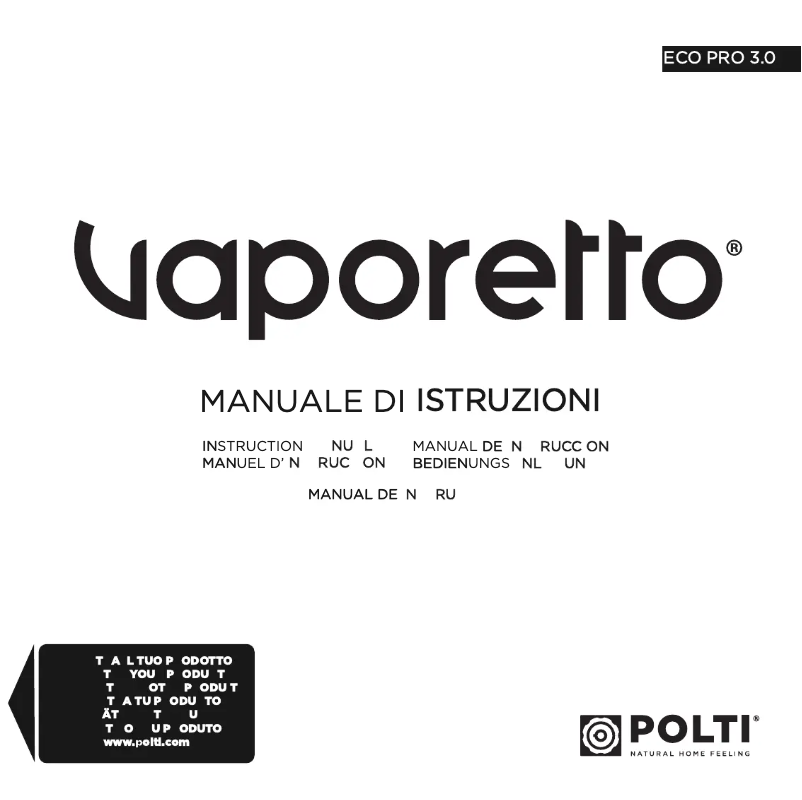 Page n°1 - Manuel utilisateur Polti Vaporetto ECO PRO 3.0