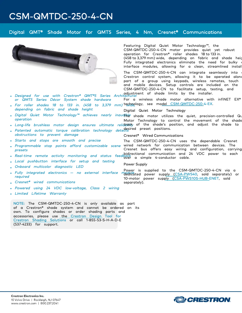 Image de la première page du manuel de l'appareil CSM-QMTDC-250-4-CN