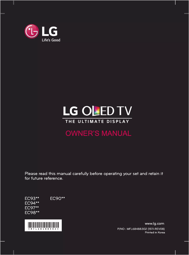 Image de la première page du manuel de l'appareil 77EC980V