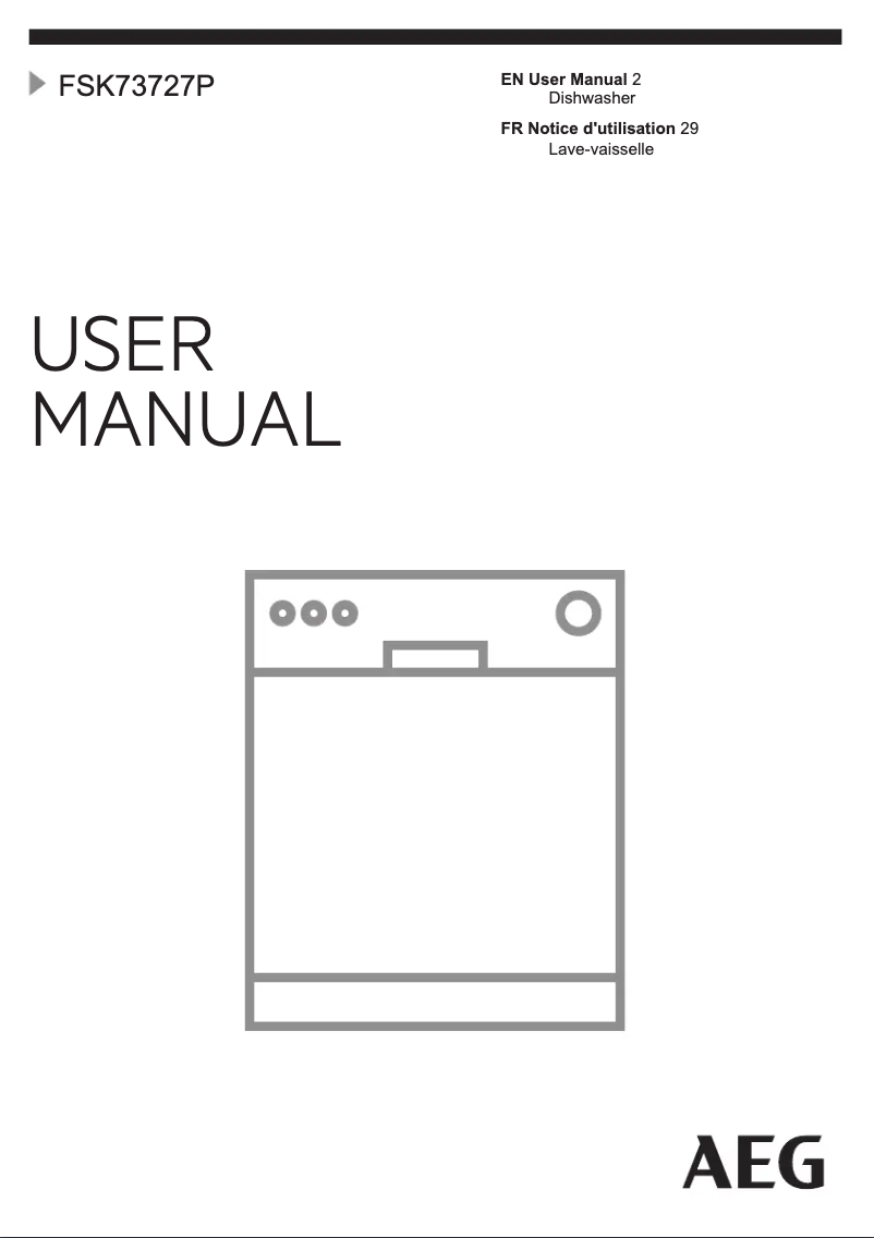 Page 1 de la notice Manuel utilisateur AEG FSK73727P