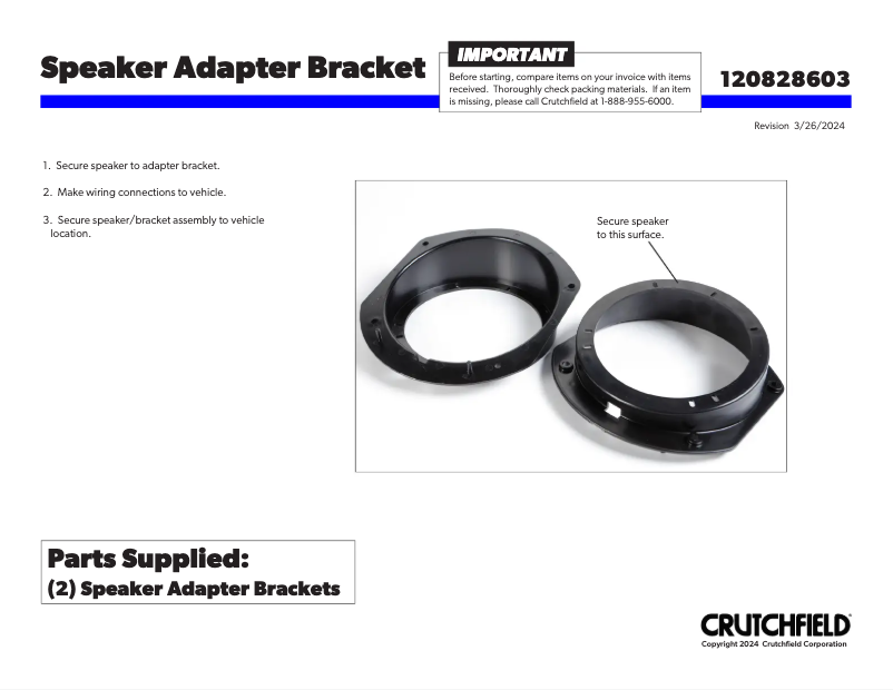 Page n°1 - Manuel utilisateur Metra 82-8603