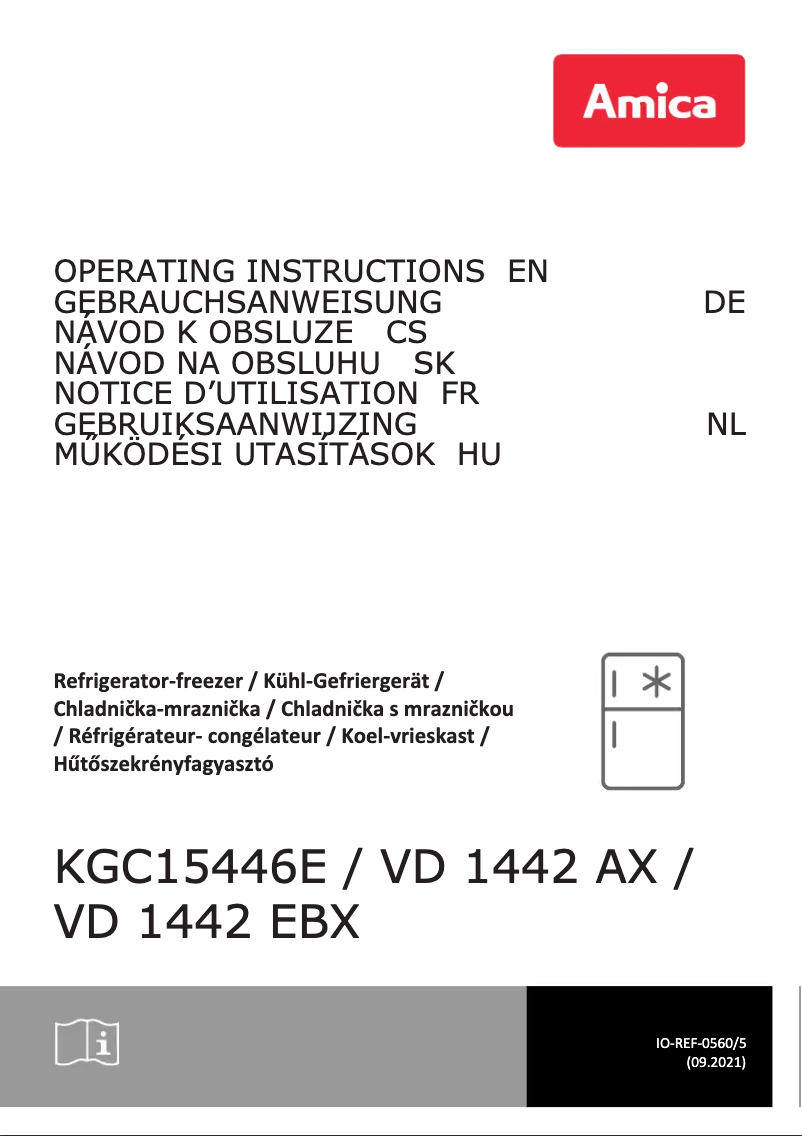Page 1 de la notice Manuel utilisateur Amica VD 1442 EBX