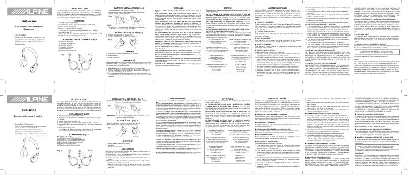 Page 1 de la notice Manuel utilisateur Alpine SHS-N206