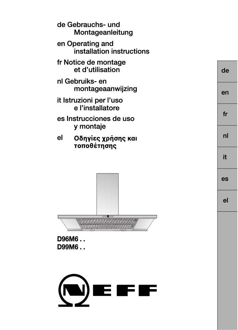 Page n°1 - Manuel utilisateur Neff D96M6N0