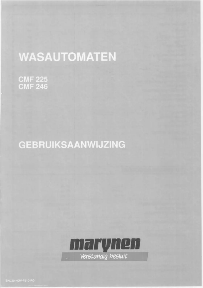 Page n°1 - Manuel utilisateur Marynen CMF 225